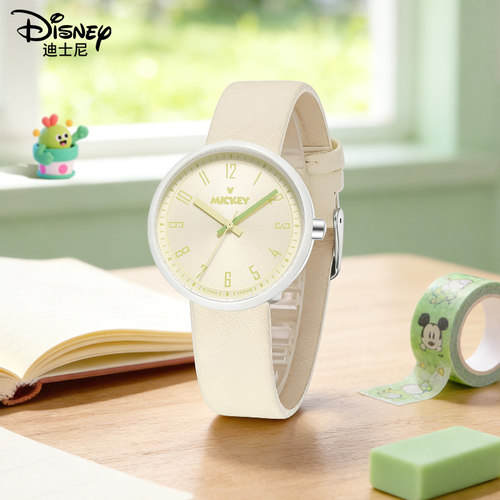 迪士尼手表女款初高中学生考试专用初中女生指针机械女孩生日礼物