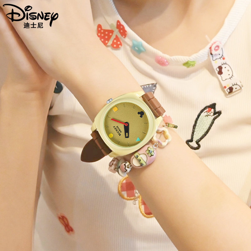 迪士尼手表女款学生2025新款儿童女孩多巴胺高颜值小众初高中女生,手表,国产腕表,淘宝优惠券,粉丝福利购,淘宝优惠卷