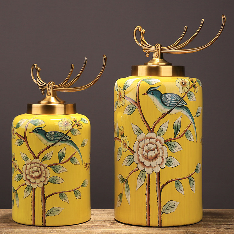 歐式擺件客廳玄關櫃擺件美式鄉村家居裝飾品樣板房擺件擺設花鳥罐在類目 家居飾品, 擺件中 - 來自Buy2taobao.com提供專業的淘寶代購服務