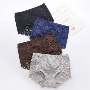 外贸内裤女原单日单出口日本蕾丝内裤纯棉裆部提臀透气女士三角裤