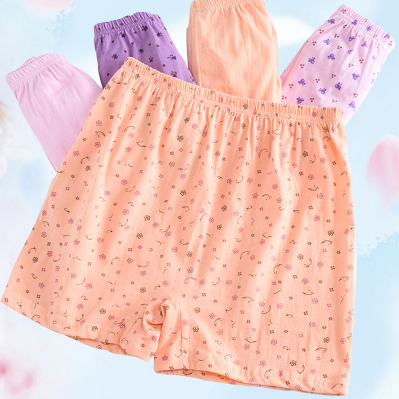 高腰大码全棉防走光平角妈妈裤头