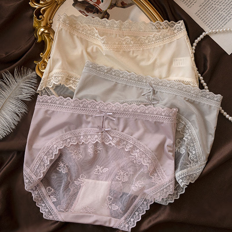 外贸内裤女原单日单出口日本中腰甜美蕾丝性感网纱桑蚕丝底档底裤,女士内衣/男士内衣/家居服,女三角裤,淘宝优惠券,粉丝福利购,淘宝优惠卷