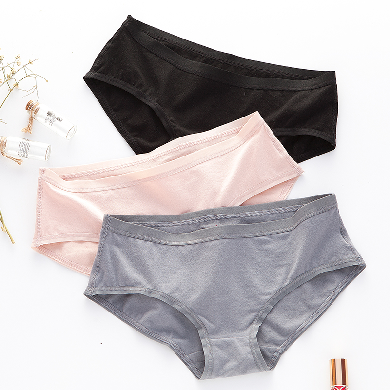 一片式全棉底裆无缝包臀三角裤头