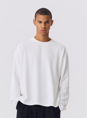 OCTOBEE LAB棉中贵族匹马棉COOLMAX速干抗菌短宽基础款长袖T恤男