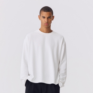 T恤男 长袖 OCTOBEE LAB棉中贵族匹马棉COOLMAX速干抗菌短宽基础款