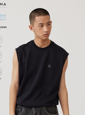 OCTOBEE LAB觅风与室COOLMAX匹马棉吸湿排汗速干透气坎肩背心T恤