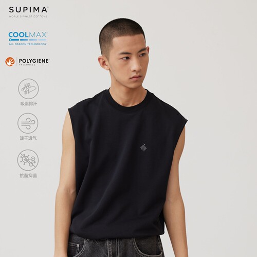 OCTOBEE无袖户外青年坎肩背心男