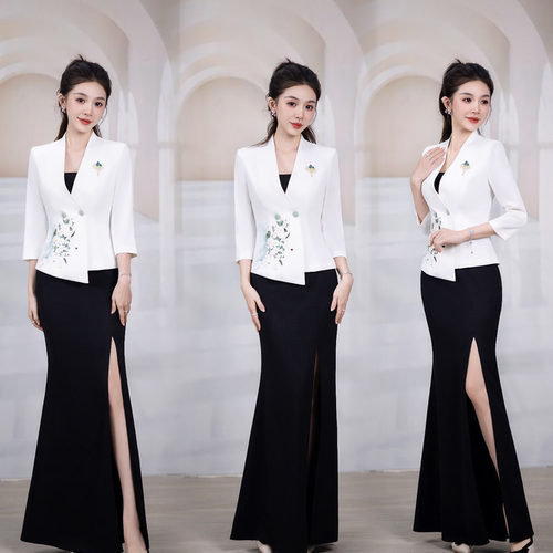 夜总会ktv包厢公主管家工作服高端女服务员迎酒吧长裙dj新款套装