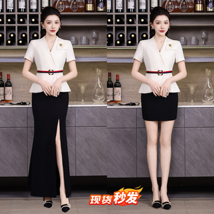 夜总会dj服务员工作服长裙迎宾咨客KTV包厢公主商K歌沐足疗技师服