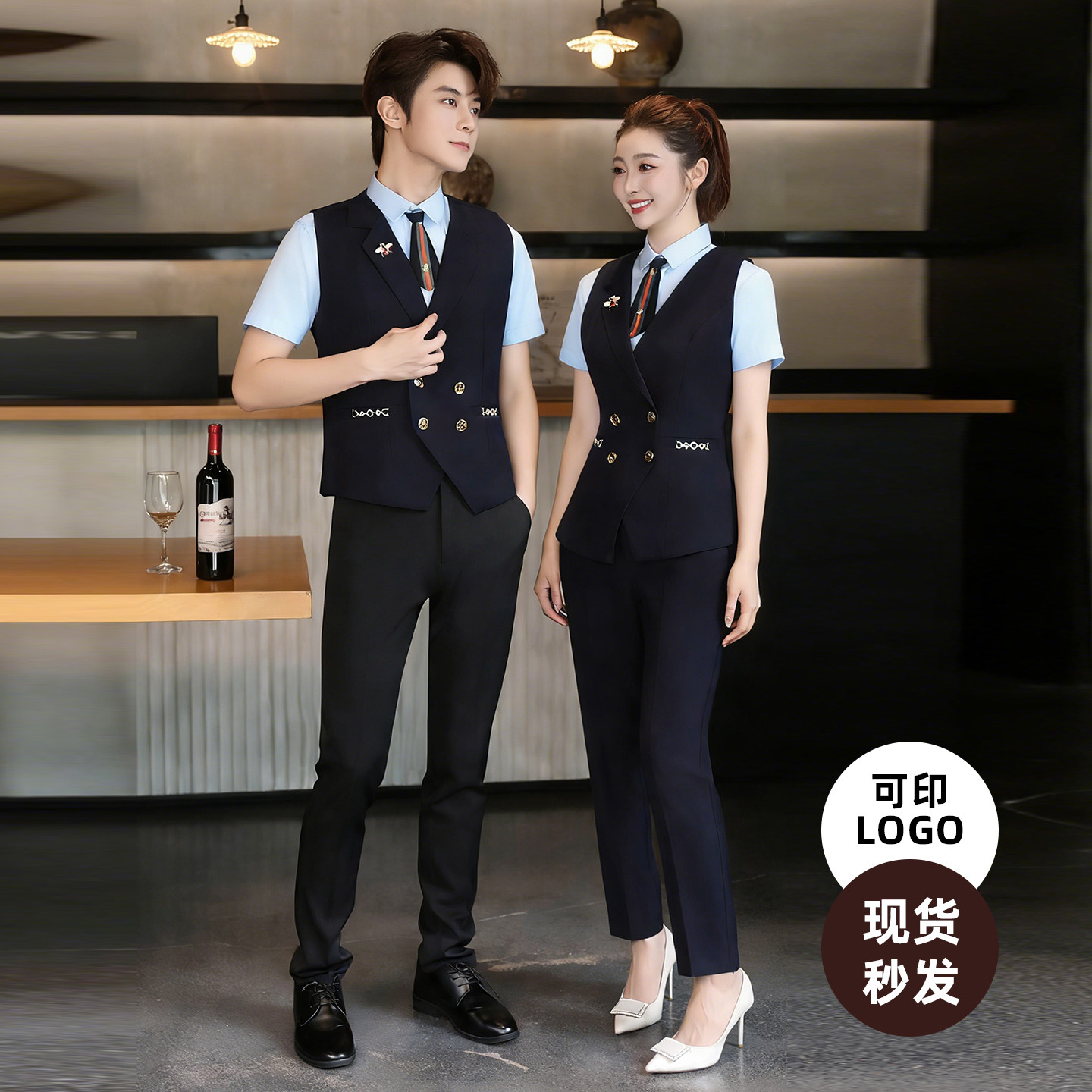 KTV少爷工衣酒吧partyk夜场会所台球厅秋冬装dj男女服务员工作服图片
