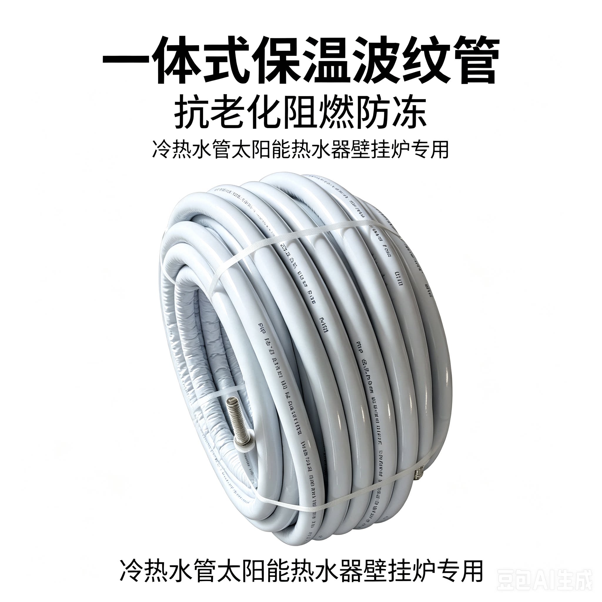 一体式保温波纹管 太阳能热水器管道隔热保温套