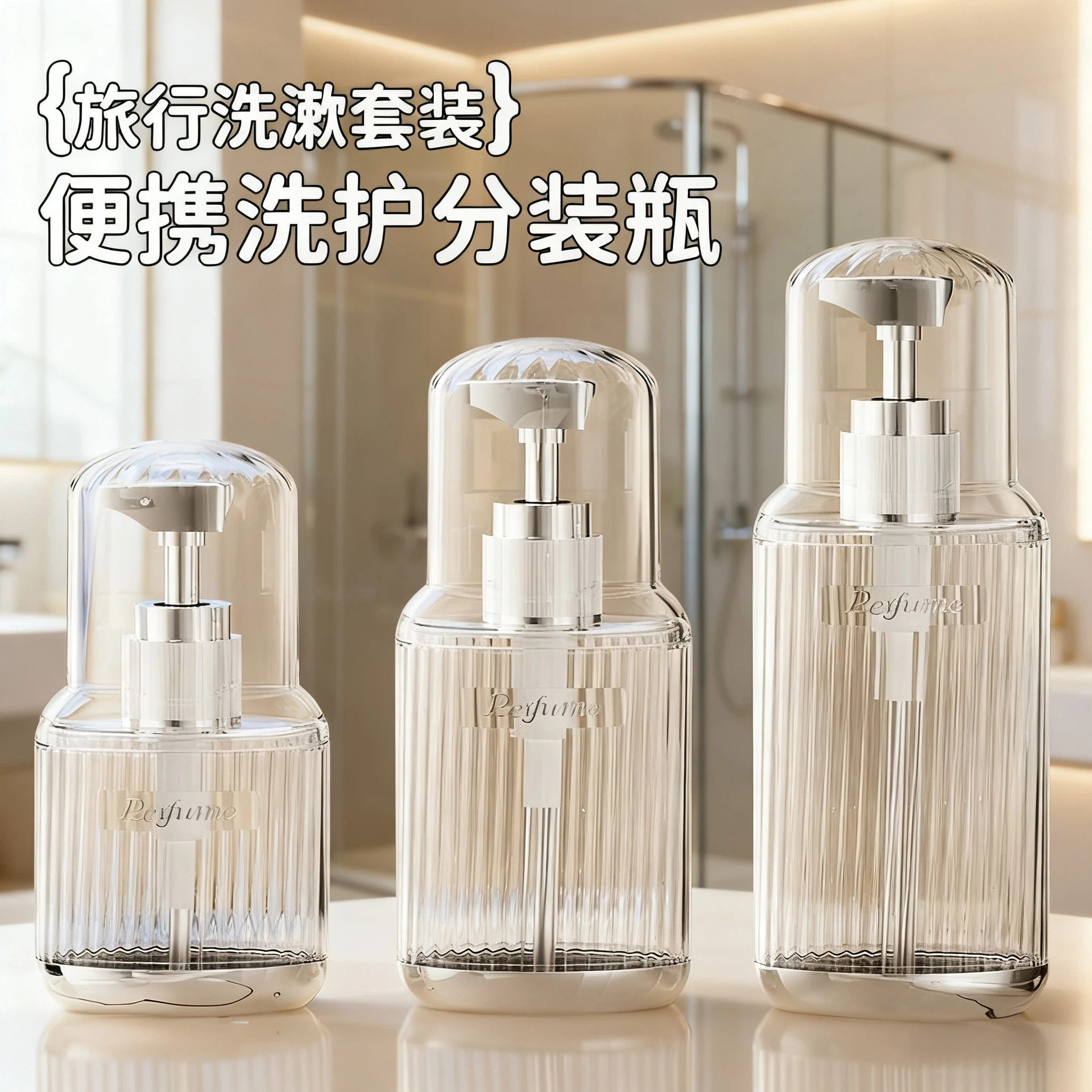 旅行分装瓶化妆品乳液沐浴露洗发水小样便携真空瓶旅游洗漱护瓶子