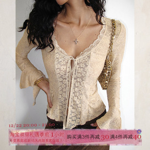 早秋包臀长裙上衣两件套 针织套装 ITSNIKAR法式 复古肌理感蕾丝长袖