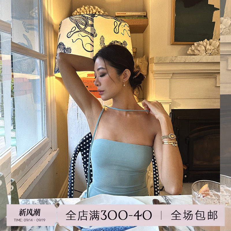 ITSNIKAR高级感挂脖连衣裙带胸垫图片