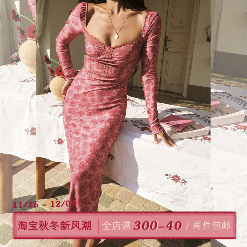 ITSNIKAR玫瑰连衣裙女