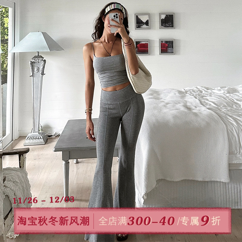 ITSNIKAR黑色直筒休闲裤