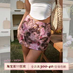 显瘦包臀裙低腰a字短裙子 印花设计半身裙女初春修身 ITSNIKAR 经典