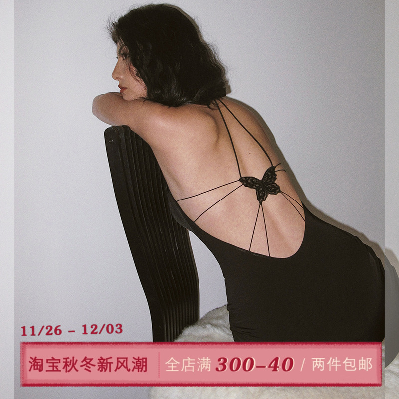 ITSNIKAR蝴蝶连衣裙女