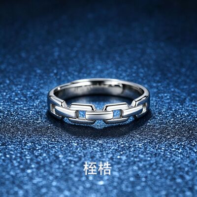 桎梏链条戒指设计交错指环ins潮感轻奢冷淡合金开口可调节指环