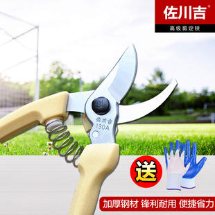 佐川吉130台湾原装进口园艺剪刀修枝剪日本花心兰果枝剪通用剪刀