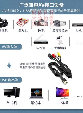dv磁带录像带av模拟量监控机顶盒DVD显微镜彩B超电脑视频采集卡器