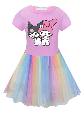 24布丁狗Onpompurin帕恰狗PochaccoKuromi库洛米网纱裙女童彩虹裙