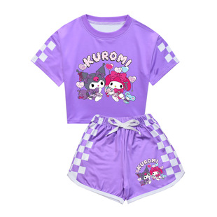 卡通库洛米Kuromi帕恰狗Pochacco套装女童短款运动套装家居服睡衣