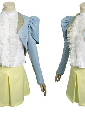 真人电影可怜的东西Poor Things贝拉·巴克斯特蓝色套装Cosplay