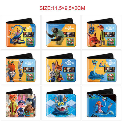 004周边短款彩色印花二折钱包物