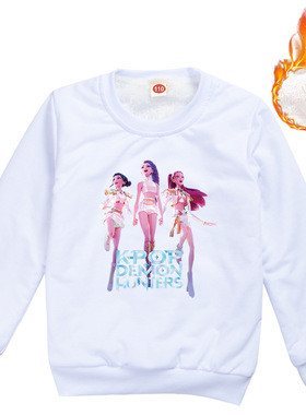 潮Kpop Demon Hunter猎魔女团卡通童装棉衣圆领男女童上衣2-15岁