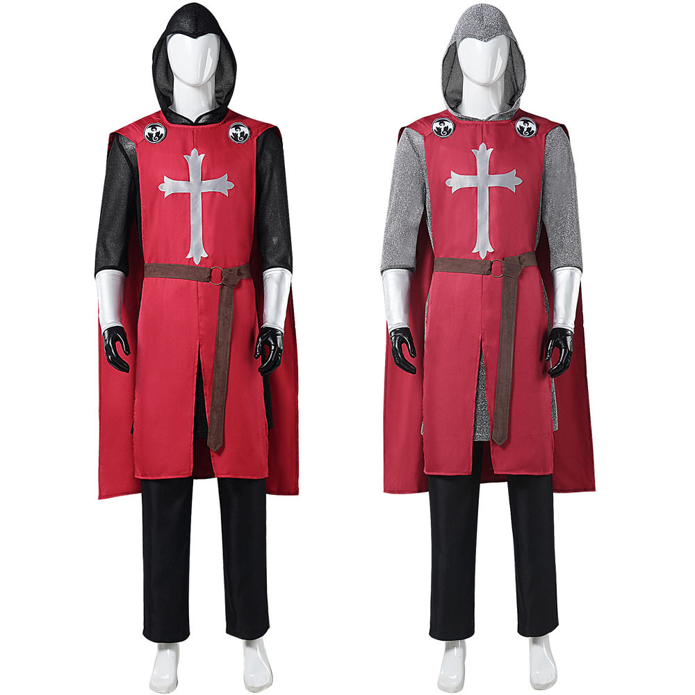男士中世纪宫廷骑士披风文艺复兴时期十字军骑士表演cosplay服装