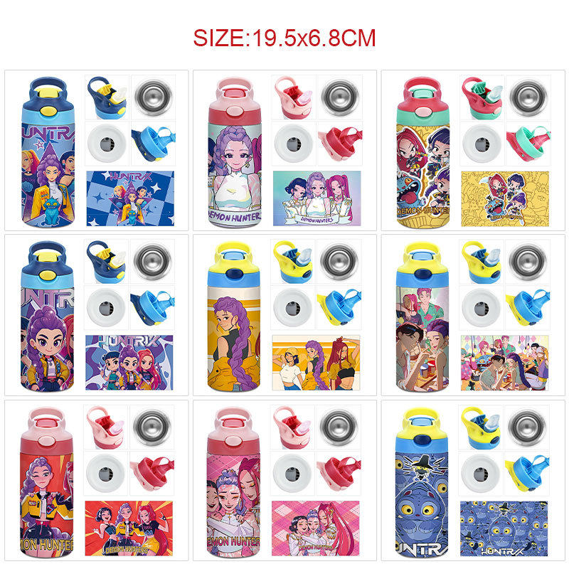 卡通K-Pop: Demon Hunters猎魔女团动漫创意不锈钢四色保温杯水杯,婴童用品,儿童水杯,淘宝优惠券,粉丝福利购,淘宝优惠卷
