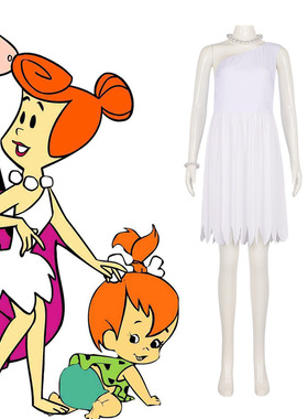 摩登原始人cos服Wilma Flinstones威尔玛薇玛cosplay连衣裙扮演服
