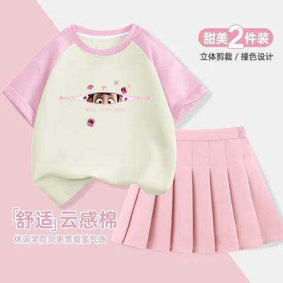 004上衣学院女童百褶裙子