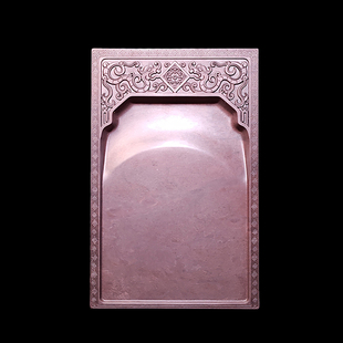 全壹端砚宋坑肇庆端砚原石砚台雕刻磨墨书法砚十寸大砚台回纹夔龙