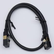 11229 网线/双绞线 七类万兆网线屏蔽 黑色0.5米