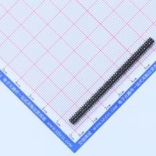 1.27-2*50P立贴针 排针 1.27mm 2x50P 立贴 方针