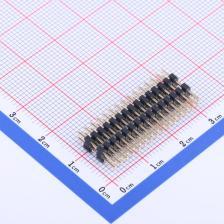 排针 2mm 双塑 2X15I 塑胶同向L 方针 C40D28 直插 X4622WV 2x15P