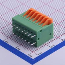 KF141V-2.54-7P 弹簧式接线端子 2.54mm 每排P数:7 铜 环保 直插