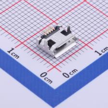920-A52A2021S10103 USB连接器 Micro-B 母座 卧贴 有边脚长1.1有