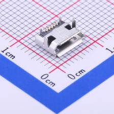 MicroXNJ USB连接器 Micro-B 母座 卧贴 小牛角有柱 卷边 编带