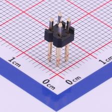 X6521WV-2x02H-C30D60 排针 2.54mm 2x2P 直插 方针 镀金足1U