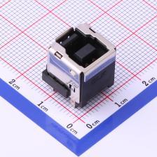 U3B23C-09BM5YN22 USB连接器 Type-B 母座 直插 PA9T黑色