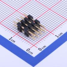 排针 2mm 双塑 2X04I 塑胶同向L= 方针 C40D28 直插 X4622WV 2x4P