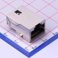 MJ6-B211-RVS1T073-C 以太网连接器(RJ45 RJ11) RJ45 沉板 不带LE