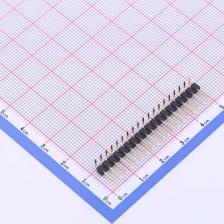 X6511WR-19H-C30D60R2 排针 2.54mm 1x19P 弯插 方针