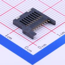 XKTF-004 SD卡连接器 拔插式 MicroSD卡(TF卡) 卡座 8P全塑型