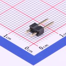 X6511WV-02H-C30D60 排针 2.54mm 1x2P 直插 方针 镀金足1U