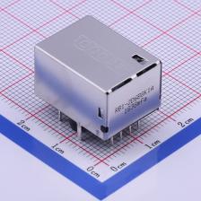 RJ45 以太网连接器 RJ11 弯插 百兆Tra RB1 带LED 2D6B8K1A