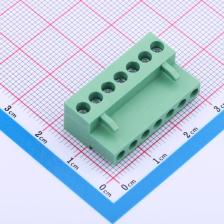 JL396-39607G01 插拔式接线端子 3.96mm 排数:1 每排P数:7 绿色
